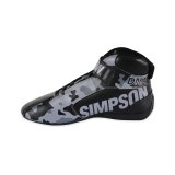 Simpson DNA X2 Driving Shoes DX2135K Shoes, X2, Mid-top, Nomex® Liner, Leather Outer, Blackout, SFI 3.3/5, US Mens Size 13 1/2, Pair thumbnail 4
