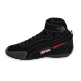 Simpson Racing Turbine Driving Shoes TU125BK Shoes, Turbine, High-Top, Nomex, Suede, Black, SFI 3.3/5, Men's Size 12.5, Pair thumbnail 4