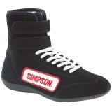 Simpson High Top Driving Shoes 28800BK "Hi Top" Size 8 Black thumbnail 2