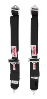 Simpson Racing Harnesses 33010BK INDIVIDUAL CAMLOCK HANS HARNESS BOLT IN OR WRAP AROUND, BLACK thumbnail 1