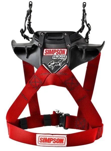 Simpson Racing Head and Neck Restraint Systems HSXLG11PAR HY SPORT XLG RED thumbnail 2