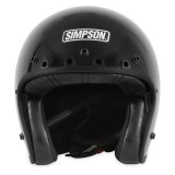 Simpson Chopper Series Helmets CHOP2LG Helmet, Series, Open Face, Black, Gloss, DOT-Approved, Large, Each thumbnail 1