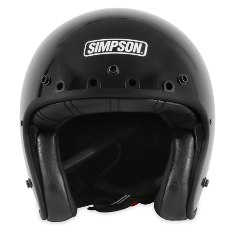 Simpson Chopper Series Helmets CHOP2LG Helmet, Series, Open Face, Black, Gloss, DOT-Approved, Large, Each