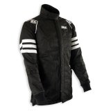 Simpson Racing Classic SFI-5 Jackets C402214 Driving Jacket, Double Layer, Satin/Twill, Nomex®, Medium, Black with White Stripes, with Arm Restraints, Each thumbnail 5