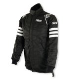 Simpson Racing Classic SFI-5 Jackets C402214 Driving Jacket, Double Layer, Satin/Twill, Nomex®, Medium, Black with White Stripes, with Arm Restraints, Each thumbnail 6