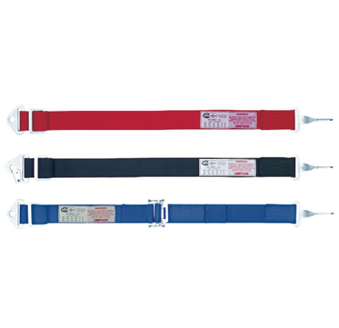 Simpson Latch-Type Anti-Submarine Belts 1-Point Harness 31013BK Harness, Submarine Belt, Latch, Clip-In, Floor Mount, Black, Each
