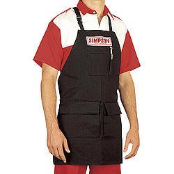 Simpson Mechanics Aprons 39035 Apron, Black, Cotton, with Logo, Each thumbnail 2