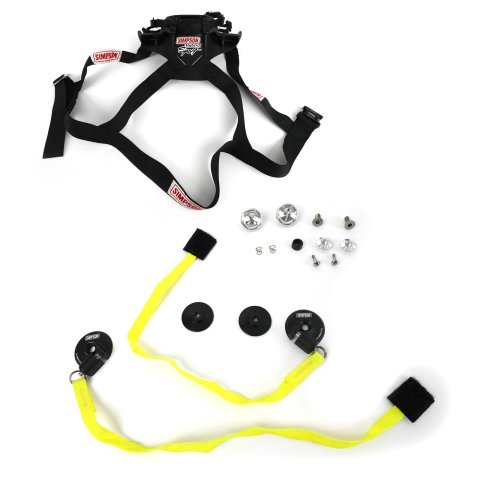 Simpson Hybrid Sport Restraints HSLRG11M61 Head and Neck Restraint Systems, Restraints, Sliding Tether and Dual End Tether, Post Anchor, SFI 38.1, Large, Each