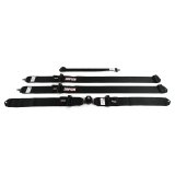 Simpson Black Series 5-Point Harness 29110BKR1X Harness, Complete, Camlock, Individual-Type, Bolt-In, Floor Mount, Black, Hardware, Each thumbnail 1