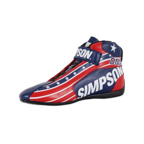 Simpson DNA X2 Driving Shoes DX2115P Shoes, X2, Mid-top, Nomex® Liner, Leather Outer, Patriot, SFI 3.3/5, US Mens Size 11 1/2, Pair thumbnail 3