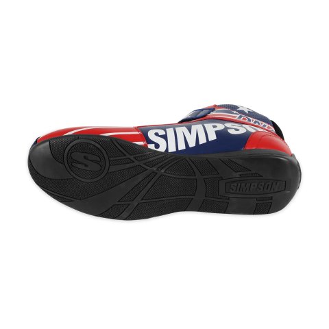 Simpson DNA X2 Driving Shoes DX2115P Shoes, X2, Mid-top, Nomex® Liner, Leather Outer, Patriot, SFI 3.3/5, US Mens Size 11 1/2, Pair thumbnail 7