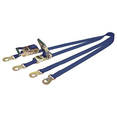 Simpson Ratchet Tie-Downs 35007BL Tie Downs Ratcheting 2" Wide 8` Long, Pair, Blue