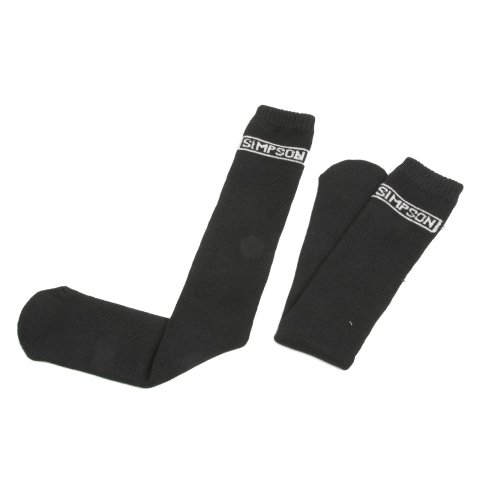 Simpson CarbonX Underwear Socks 23029C Fire Retardant Socks, CarbonX, Black, SFI 3.3, One Size Fits All, Pair thumbnail 1