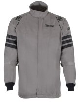 Simpson Racing Classic SFI-5 Jackets C405214 Driving Jacket, Double Layer Satin/Twill, Nomex, Medium, Arm Restraints, Gray with Black Stripes, Each thumbnail 1