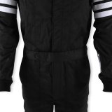 Simpson Racing Classic SFI-5 Driving Suits C402111 Suits, SFI, Men's Small, Two Layer, One-Piece, Nomex®, Black with White Stripes, SFI 3.2A/5, Each thumbnail 1