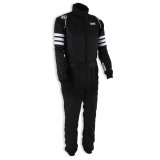 Simpson Racing Classic SFI-5 Driving Suits C402111 Suits, SFI, Men's Small, Two Layer, One-Piece, Nomex®, Black with White Stripes, SFI 3.2A/5, Each thumbnail 5