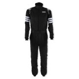 Simpson Racing Classic SFI-5 Driving Suits C402411 Suits, SFI, Men's X-Large, Two Layer, One-Piece, Nomex®, Black with White Stripes, SFI 3.2A/5, Each thumbnail 4