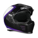 Simpson Ghost Bandit Limited Edition Royal Series Helmets GBDROY2X Helmet, Bandit, Edition, Royal, Full Face, Polyester Liner, While/Black/Purple, Clear Visor, XX-Large, Each thumbnail 6
