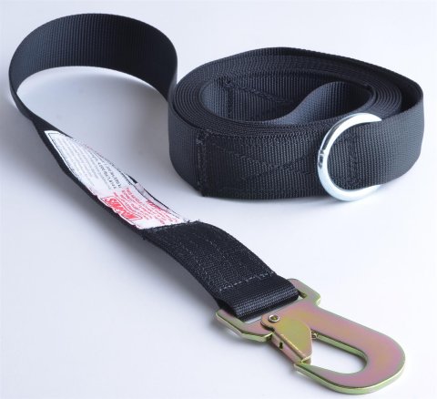 Simpson Tow Straps 35008BK Strap, Polyester, Black, 2.0 in. Width, 15 ft. Length, 4,800 lbs. Rated, Metal Ring Ends, Each thumbnail 1