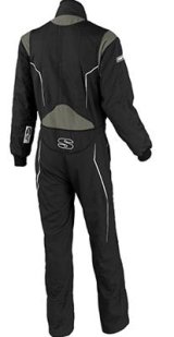 Simpson Helix Racing Suits HXY2121 Driving Suits, Racing, One-piece, Double Layer, Nomex®, Black/Gray, SFI 3.2A/5, Youth Small, Each thumbnail 1