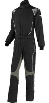 Simpson Helix Racing Suits HXY2121 Driving Suits, Racing, One-piece, Double Layer, Nomex®, Black/Gray, SFI 3.2A/5, Youth Small, Each thumbnail 2