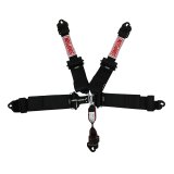 Simpson Double Pull Down Latch and Link SFI 5-Point Harness 132LD5WC Harness, Complete, Latch. 5 Point, 2.00/3.00 Should Belt, 3.00 Lap Belt, Individual-Type, Clip-In, Floor/Roll Bar Mount, Black, Each thumbnail 5