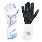 Simpson Magnata Racing Gloves MGLW Driving Gloves, Gloves, One Layer, Nomex®, Blue/White, FIA 8856-2018, SFI 3.5/5, Large, Pair thumbnail 5