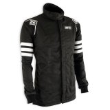 Simpson Racing Classic SFI-5 Jackets C402312 Driving Jacket, Double Layer, Satin/Twill, Nomex®, Large, Black with White Stripes, Each thumbnail 2