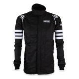 Simpson Racing Classic SFI-5 Jackets C402312 Driving Jacket, Double Layer, Satin/Twill, Nomex®, Large, Black with White Stripes, Each thumbnail 5