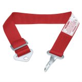 Simpson Latch-Type Anti-Submarine Belts 1-Point Harness 31012R Harness, Submarine Belt, Latch, Bolt-In, Floor Mount, Red, Each thumbnail 1