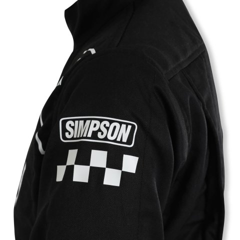 Simpson Checkers Racing Suits CK02321 Driving Suit, Checkers, One-piece, Double Layer, Nomex, Black/White, SFI 3.2A/5, Men's Large, Each thumbnail 2