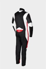 Simpson Supercoil Racing Suits SC02201 Driving Suit, Supercoil, One-piece, Double Layer, Nomex, Black/White/Red, SFI 3.2A/5, Men's Medium, Each thumbnail 1