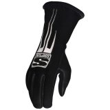 Simpson Predator Driving Gloves 20800MK Gloves, Predator, Leather/Nomex®, Double Layer, Black/White, SFI 3.3/5, Medium, Pair thumbnail 2