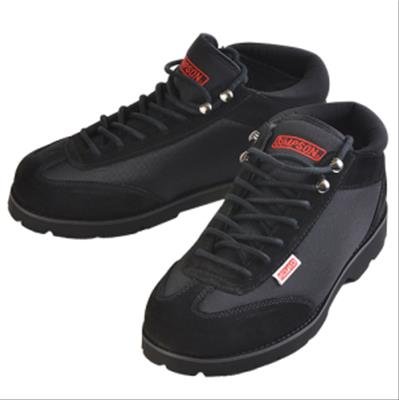 Simpson Garage Crew Shoes 57500BK Casual Shoe, Shoe, Mid-Top, Men's 5, Women's 7, Black, Suede/Canvas, Pair