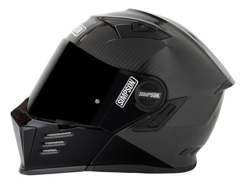 Simpson MOD Bandit Series Helmets M59SC Helmet, Ghost Bandit, Modular, Polyester Liner, Matte Carbon Fiber, Small, Each thumbnail 1