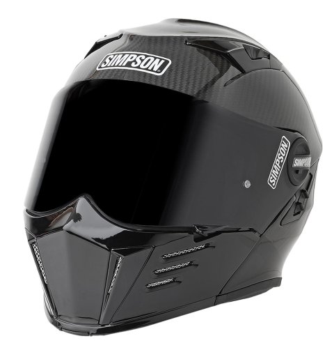 Simpson MOD Bandit Series Helmets M59SC Helmet, Ghost Bandit, Modular, Polyester Liner, Matte Carbon Fiber, Small, Each thumbnail 7