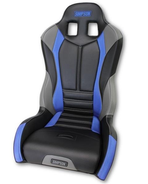 Simpson Racing Powersports Seats 107-307 Seats, Pro Sport Short Cushion Black and Blue Suspension Seat