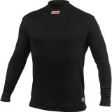 Simpson CarbonX Underwear Shirts 20600SB Fire Retardant Shirts, Long Sleeve, CarbonX, Black, Men's Small, SFI 3.3/1, Each thumbnail 1