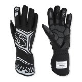 Simpson Magnata Racing Gloves MGZK Driving Gloves, Gloves, One Layer, Nomex®, Black/Gray, FIA 8856-2018, SFI 3.5/5, 2X-Large, Pair thumbnail 1