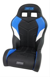 Simpson Racing Powersports Seats 110-317 170 Aggressor UTV Seat,RZR 170 Aggressor MatteBlk/LtBlue/White/C Fiber thumbnail 1