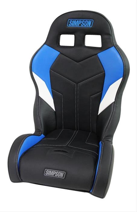 Simpson Racing Powersports Seats 110-317 170 Aggressor UTV Seat,RZR 170 Aggressor MatteBlk/LtBlue/White/C Fiber