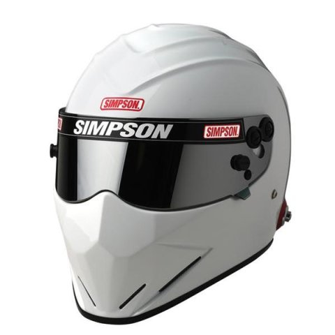 Simpson SA2020 Diamondback Series Helmets 7297341 Helmet, Diamondback, Full Face, Gloss White, Snell SA2020, X-Large, Each