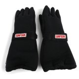 Simpson Holeshot 22 Drag Gloves 37017XK Driving Gloves, Gloves, Double Layer, Polyester/Leather, Black, SFI 20, X-Large, Pair thumbnail 1