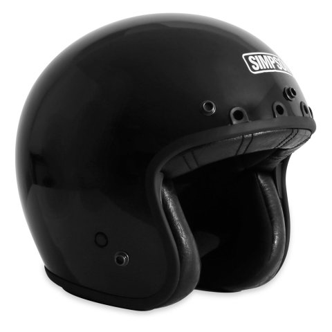 Simpson Chopper Series Helmets CHOP2MD Helmet, Series, Open Face, Black, Gloss, DOT-Approved, Medium, Each thumbnail 2