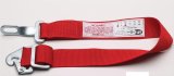 Simpson Latch-Type Anti-Submarine Belts 1-Point Harness 31013R Harness, Submarine Belt, Latch, Clip-In, Floor Mount, Red, Each thumbnail 1