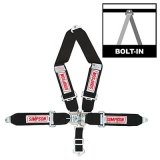 Simpson Latch & Link 5-Point Harness 29065BK Harness, Complete, Latch, V-Type, Bolt-In, Roll Bar Mount, Black, Each thumbnail 1