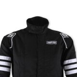 Simpson Racing Classic SFI-5 Driving Suits C402511 Suits, SFI, Men's 2X-Large, Two Layer, One-Piece, Nomex®, Black with White Stripes, SFI 3.2A/5, Each thumbnail 2