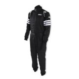 Simpson Racing Classic SFI-5 Driving Suits C402511 Suits, SFI, Men's 2X-Large, Two Layer, One-Piece, Nomex®, Black with White Stripes, SFI 3.2A/5, Each thumbnail 6
