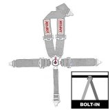 Simpson Camlock 5-Point Harness 29108P Harness, Complete, Camlock, V-Type, Bolt-In, Roll Bar Mount, Platinum, Polyester, Each thumbnail 1