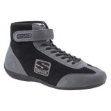 Simpson Mid-Top Driving Shoes MT600BK Shoes, Mid-top, Size 6 Men's, Size 7.5 Women's, Black/Gray, SFI 3.3/5, Nomex, Suede, Pair thumbnail 2